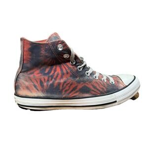 Converse Chuck Taylor All Star Hi Tie Dye‎ Blue Red Coral Size 8 Men's